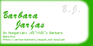 barbara jarfas business card